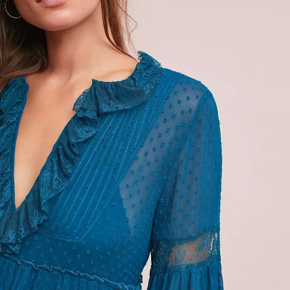 Maeve Meadow Ruffle Dress Anthropologie - Picture 6 of 7